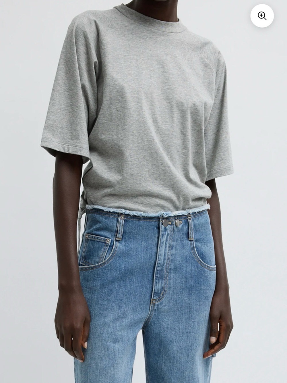 BNWOT Tibi Short Sleeve T-Shirt With Shirred Back M